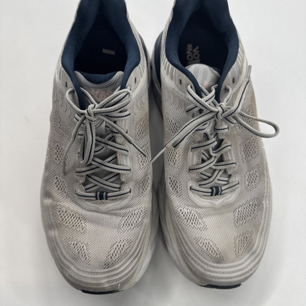 Hoka One One Bondi 6 Women's Shoes Size 9 D Running Athletic Sneakers Gray Blue - Picture 10 of 10